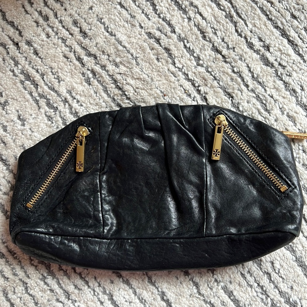 Tory Burch Black Leather Clutch